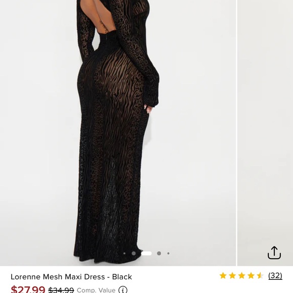 Fashion Nova Black Leopard Mesh Maxi Dress - Picture 2 of 5